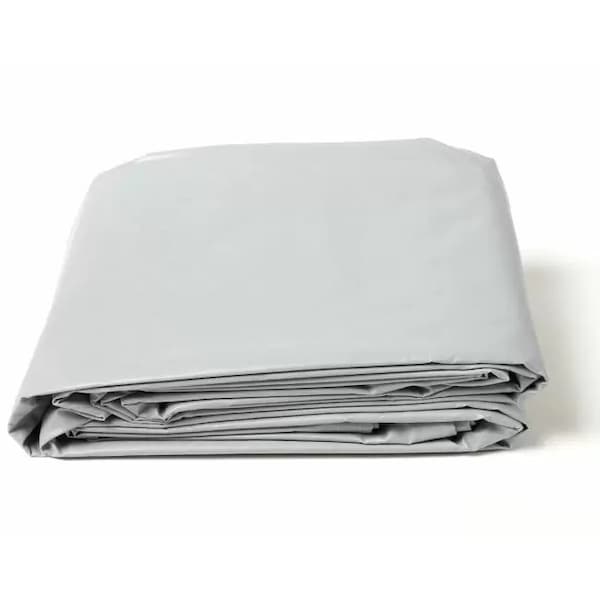 10' X 12' Gray Tarp - 18 Oz Heavy Duty Vinyl